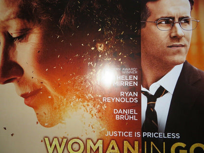 WOMAN IN GOLD QUAD (30"x 40") ROLLED POSTER HELEN MIRREN RYAN REYNOLDS 2015