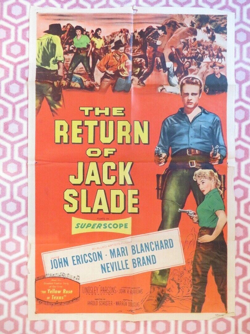 THE RETURN OF JACK SLADE ONE SHEET POSTER JOHN ERICSON MARI BLANCHARD