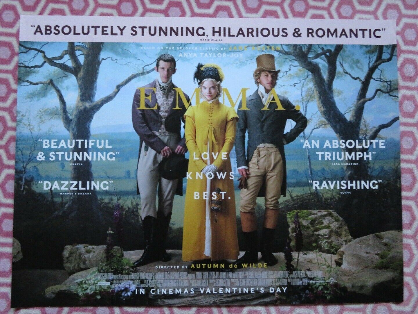 EMMA QUAD (30"x 40") ROLLED POSTER JANE AUSTEN BILL NIGHY MIRANDA HART 2020