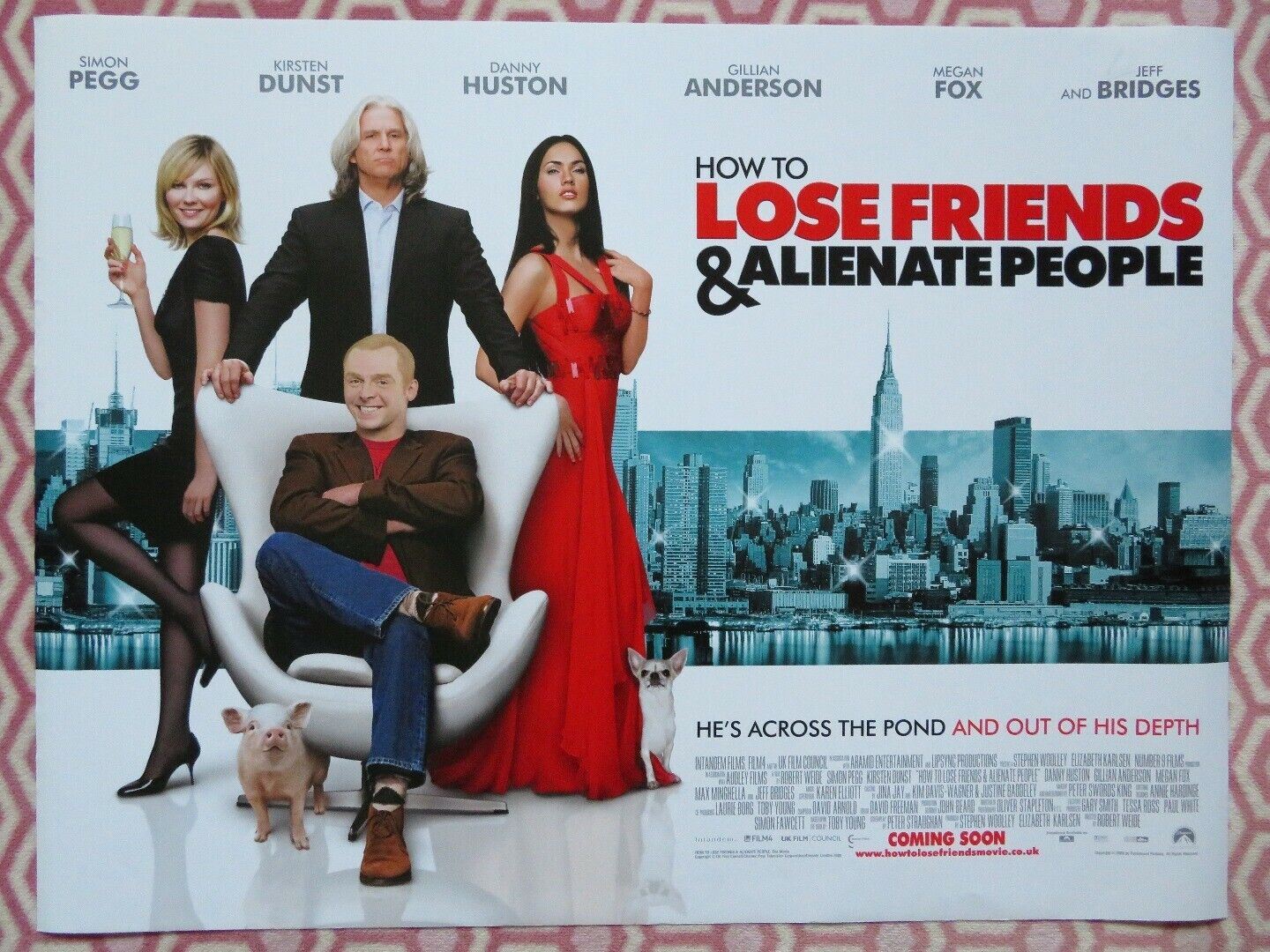 HOW TO LOSE FRIENDS & ALIENATE PEOPLE QUAD (30"x 40") ROLLED POSTER SIMON PEGG