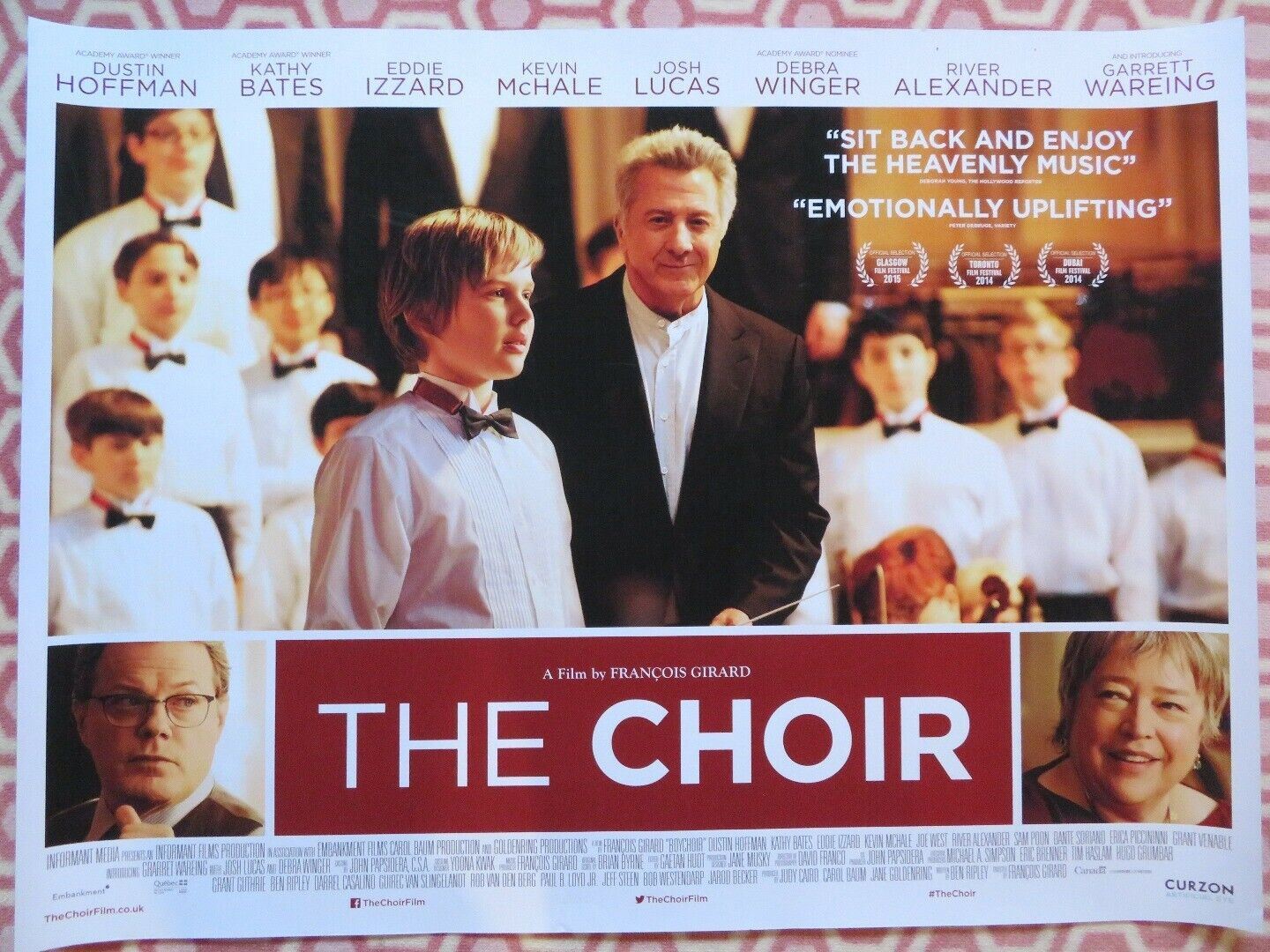 THE CHOIR /  BOYCHOIR QUAD (30"x 40") ROLLED POSTER DUSTIN HOFFMAN KATHY BATES