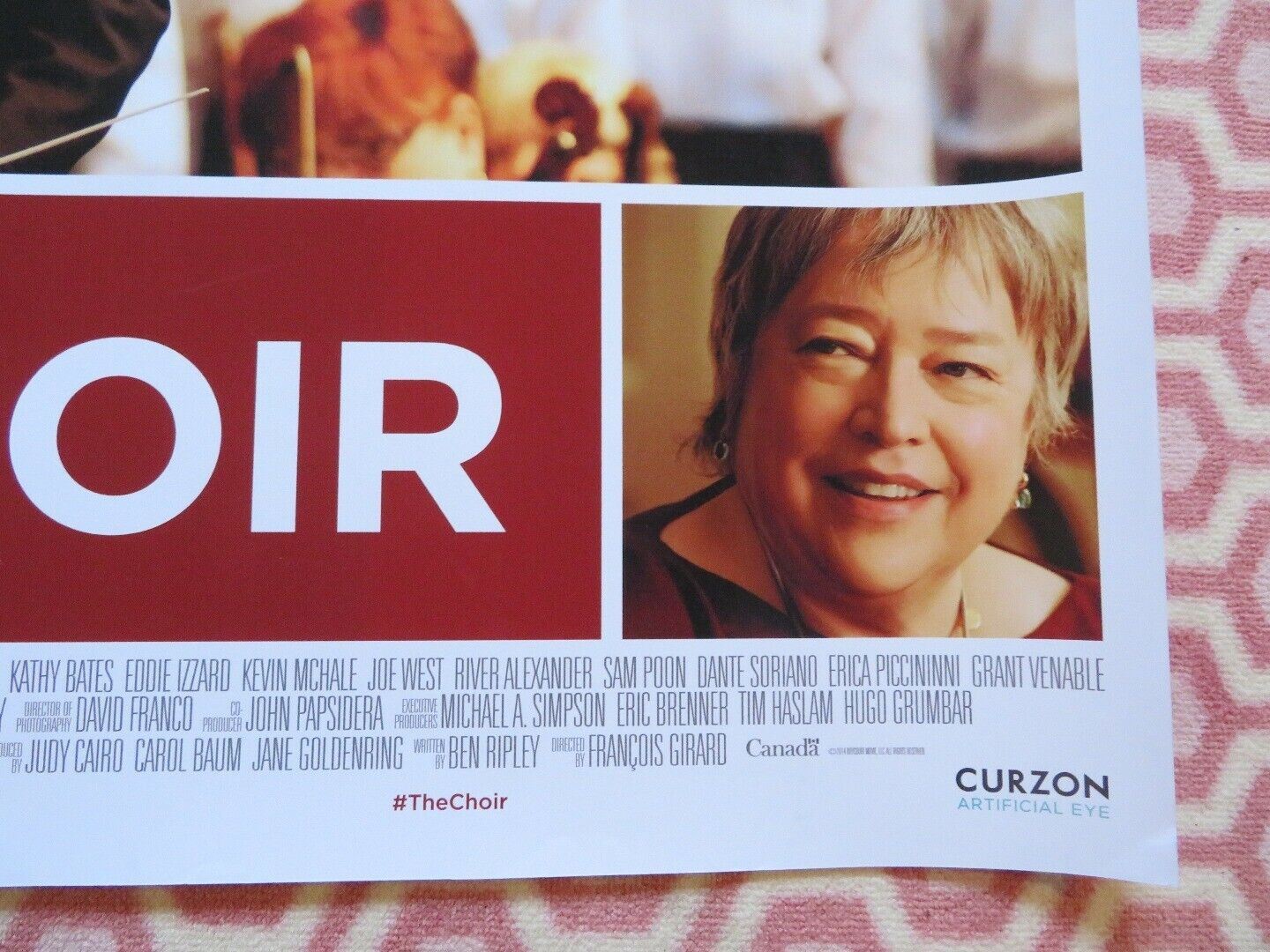 THE CHOIR /  BOYCHOIR QUAD (30"x 40") ROLLED POSTER DUSTIN HOFFMAN KATHY BATES