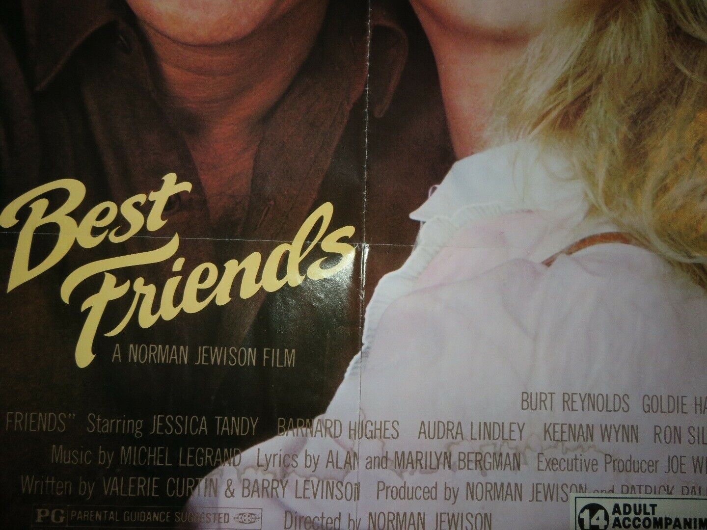 BEST FRIENDS US ONE SHEET POSTER BURT REYNOLDS GOLDIE HAWN 1982