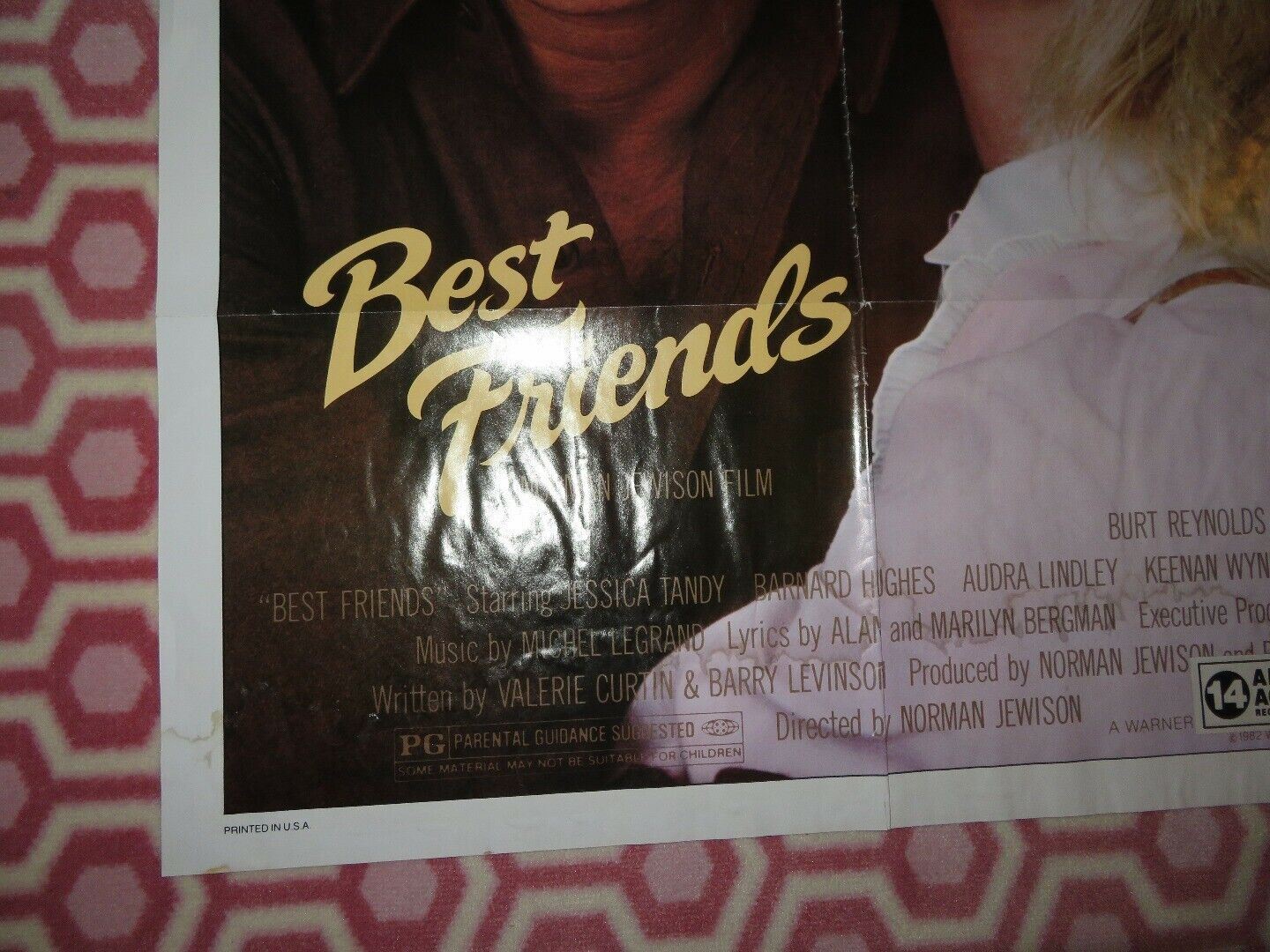 BEST FRIENDS US ONE SHEET POSTER BURT REYNOLDS GOLDIE HAWN 1982