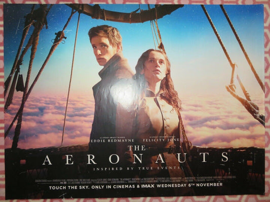 THE AERONAUTS QUAD (30"x 40") ROLLED POSTER EDDIE REDMAYNE FELICITY JONES 2019