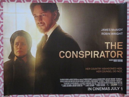 THE CONSPIRATOR QUAD (30"x 40") ROLLED POSTER JAME MCAVOY ROBIN WRIGHT 2010