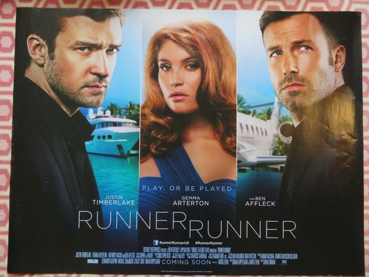 RUNNER RUNNER QUAD (30"x 40") ROLLED POSTER JUSTIN TIMBERLAKE GEMMA ARTERTON '13