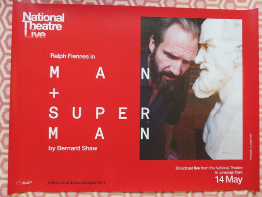 MAN + SUPERMAN QUAD (30"x 40") ROLLED POSTER NATIONAL THEATRE LIVE 2015