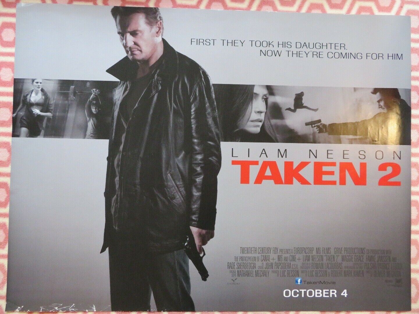 TAKEN 2 QUAD (30"x 40") ROLLED POSTER LIAM NEESON 2012