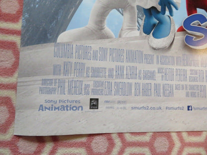 SMURFS 2 QUAD (30"x 40") ROLLED POSTER KATY PERRY NEIL PATRICK 2013