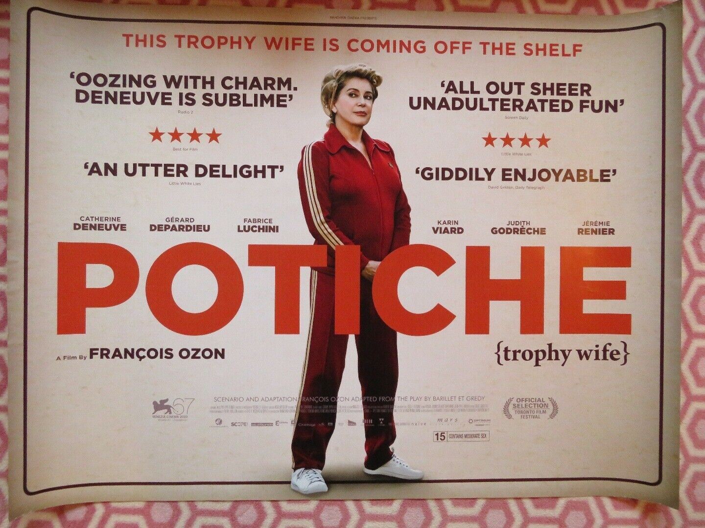 POTICHE- TROPHY WIFE QUAD (30"x 40") ROLLED POSTER CATHERINE DENEUVE 2010