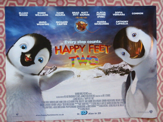 HAPPY FEET 2 QUAD (30"x 40") ROLLED POSTER ELIJAH WOOD ROBIN WILLIAMS BRAD PITT