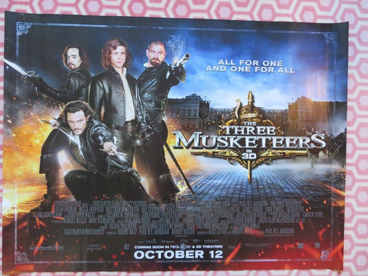 THE THREE MUSKETEERS  QUAD (30"x 40") ROLLED POSTER MILA JOVOVICH ORLANDO BLOOM