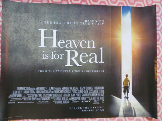 HEAVEN IS FOR REAL QUAD (30"x 40") ROLLED POSTER GREG KINNEAR KELLY REILLY 2014