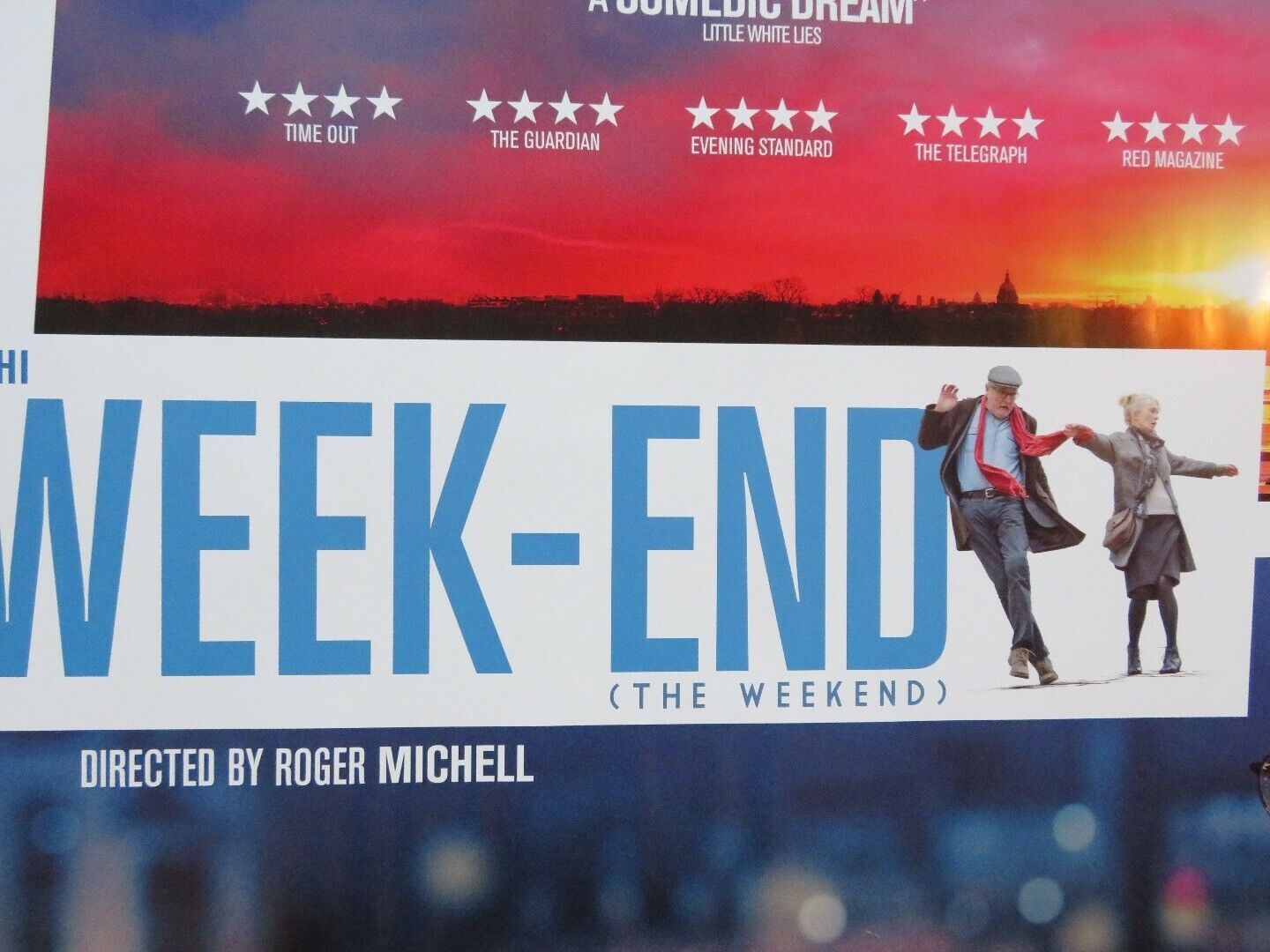 LE WEEK-END QUAD (30"x 40") ROLLED POSTER JIM BROADBENT LINDSAY DUCAN 2013