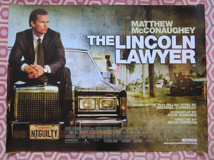 THE LINCOLN LAWYER QUAD (30"x 40") ROLLED POSTER MATTHEW MCCONAUGHEY 2011