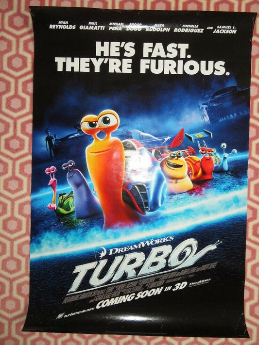 TURBO UK ONE SHEET (27"x 41") ROLLED POSTER RYAN REYNOLDS SNOOP DOG 2013