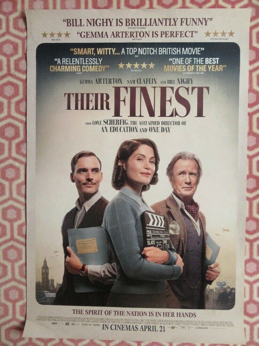 THEIR FINEST UK ONE SHEET (27"x 41") ROLLED POSTER GEMMA ARTERTON 2016