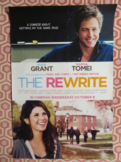 THE REWRITE  UK ONE SHEET (27"x 41") ROLLED POSTER HUGH GRANT MARISA TOMEI 2014