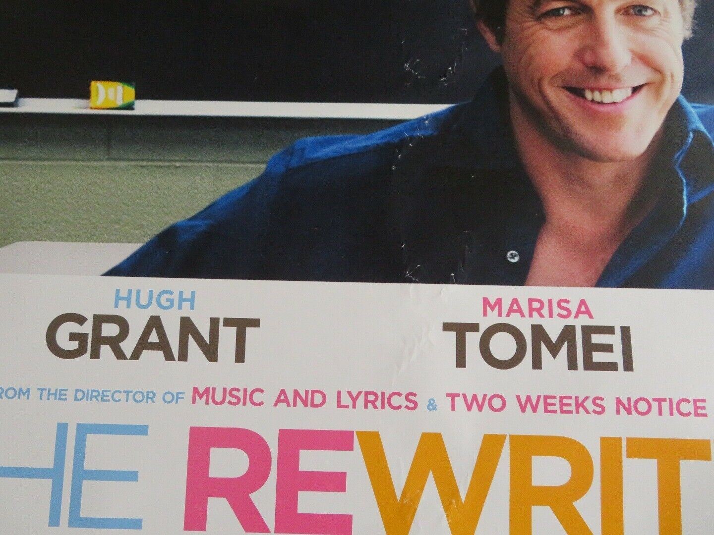 THE REWRITE  UK ONE SHEET (27"x 41") ROLLED POSTER HUGH GRANT MARISA TOMEI 2014