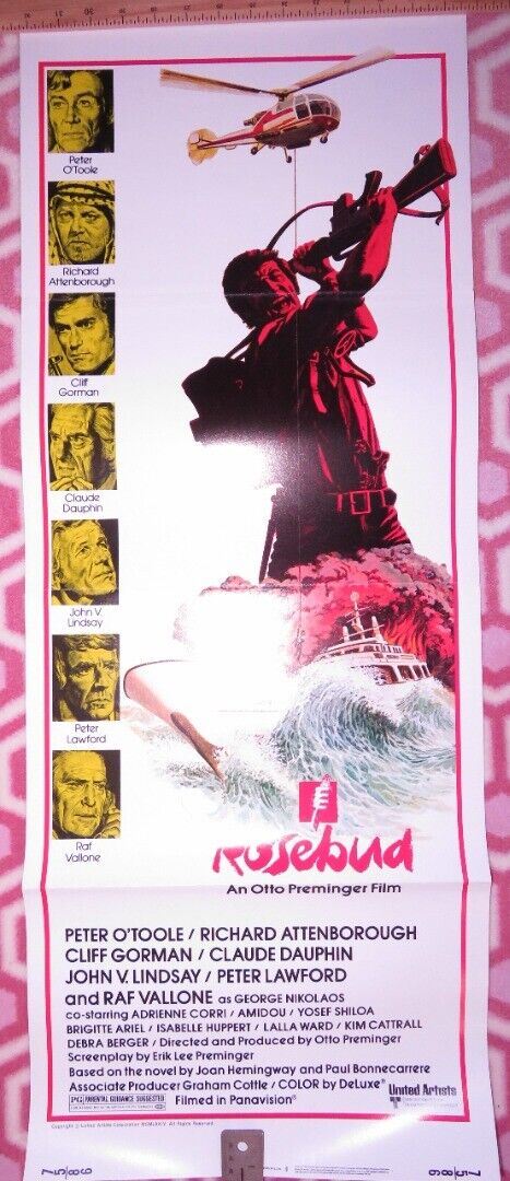 ROSEBUD US INSERT (14"x 36") POSTER PETER O'TOOLE RICHARD ATTENBOROUGH 1975