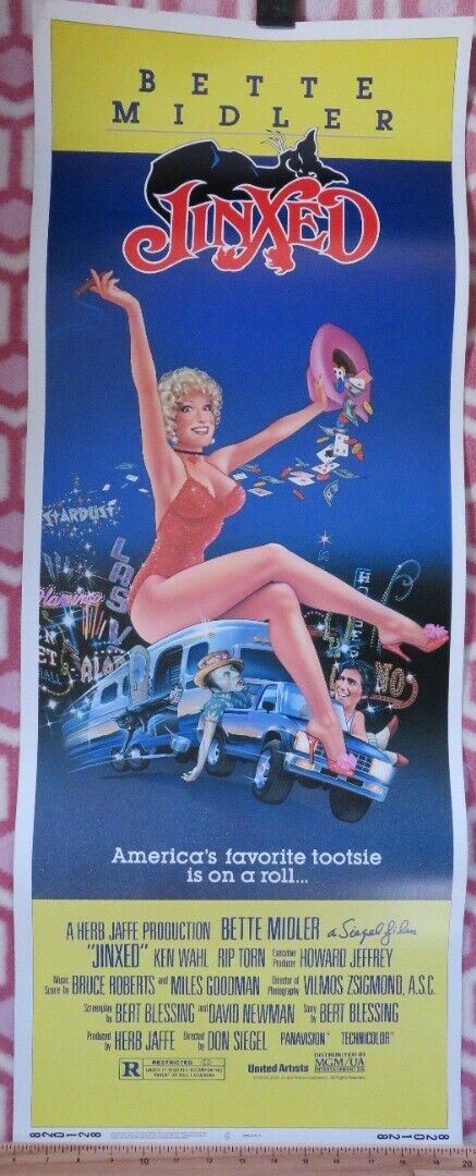 JINXED US INSERT (14"x 36") POSTER BETTE MIDLER DON SIEGEL RIP TORN 1982