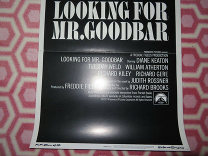 LOOKING FOR MR GOODBAR US INSERT (14"x 36") POSTER DIANE KEATON TUESDAY WELD 77