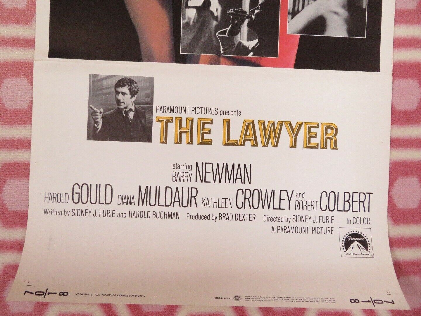 THE LAWYER US INSERT (14"x 36") POSTER BARRY NEWMAN HAROLD GOULD ROBERT COLBERT