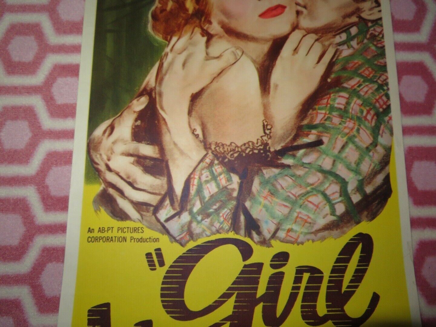 GIRL IN THE WOODS US INSERT (14"x 36") POSTER FORREST TUCKER MAGGIE HAYES 1958