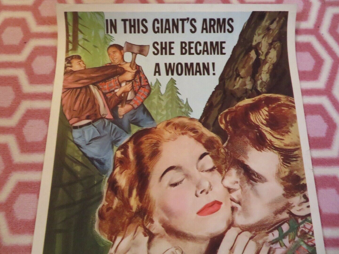 GIRL IN THE WOODS US INSERT (14"x 36") POSTER FORREST TUCKER MAGGIE HAYES 1958