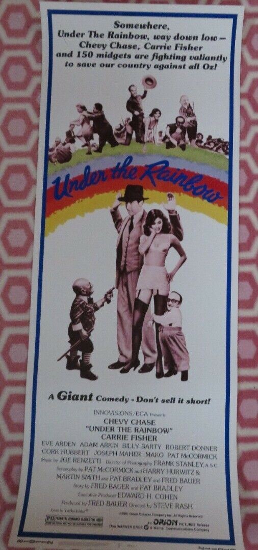 UNDER THE RAINBOW  US INSERT (14"x 36") POSTER CHEVY CHASE CARRIE FISHER 1981