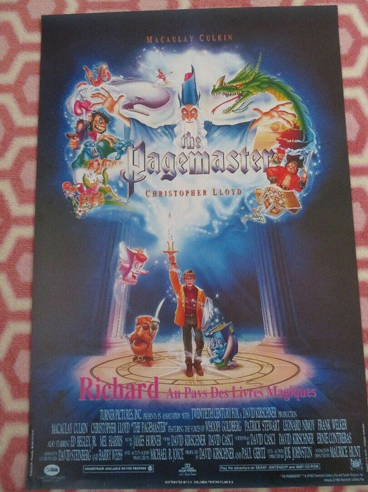 THE PAGEMASTER BELGIUM (13"x 19.5") POSTER CHRISTOPHER LLOYD MACAULAY CULKIN '94