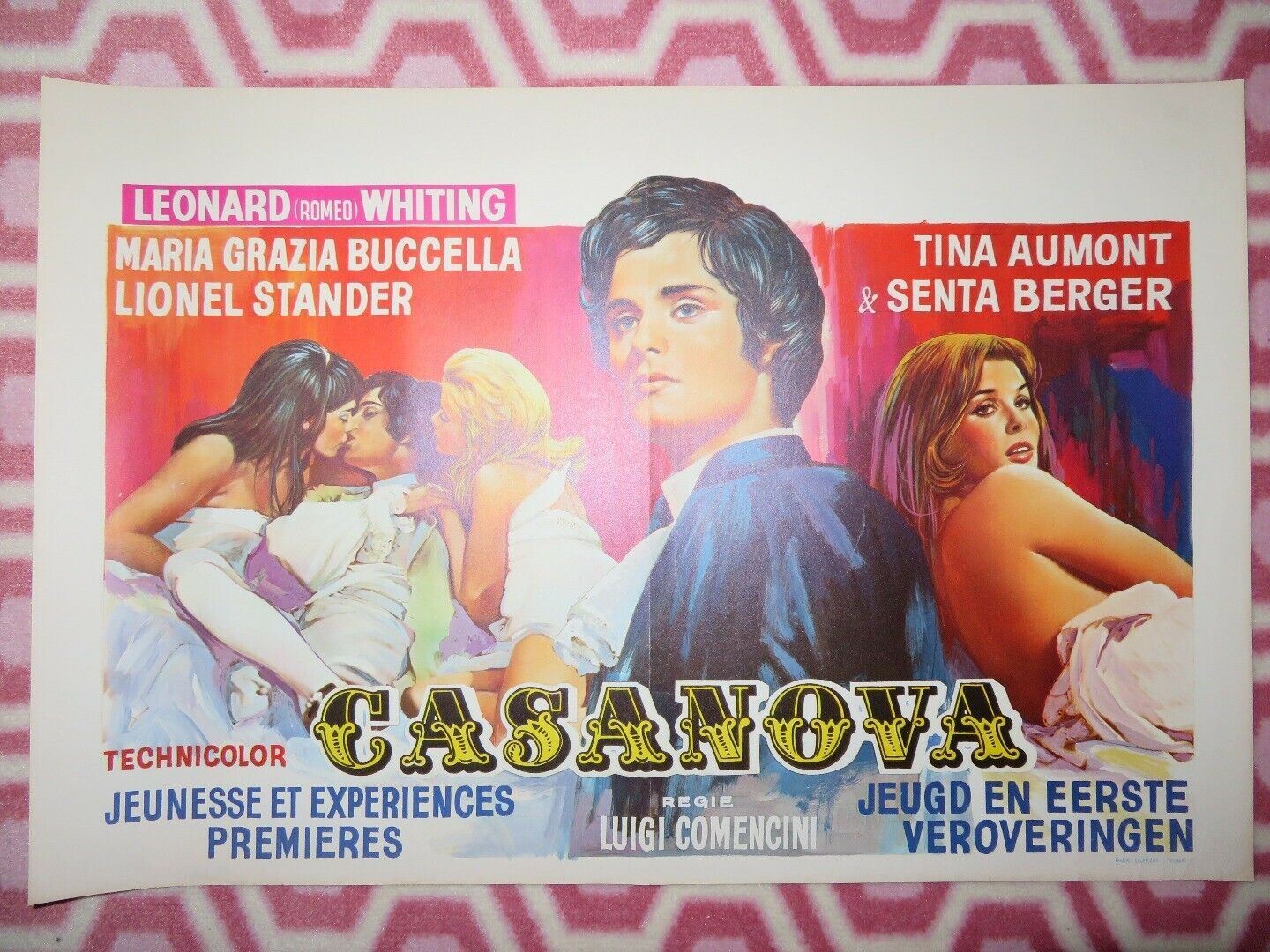 CASANOVA BELGIUM (22"x 14") POSTER ITALIAN FILM LEONARD WHITING TINA AUMONT 1969