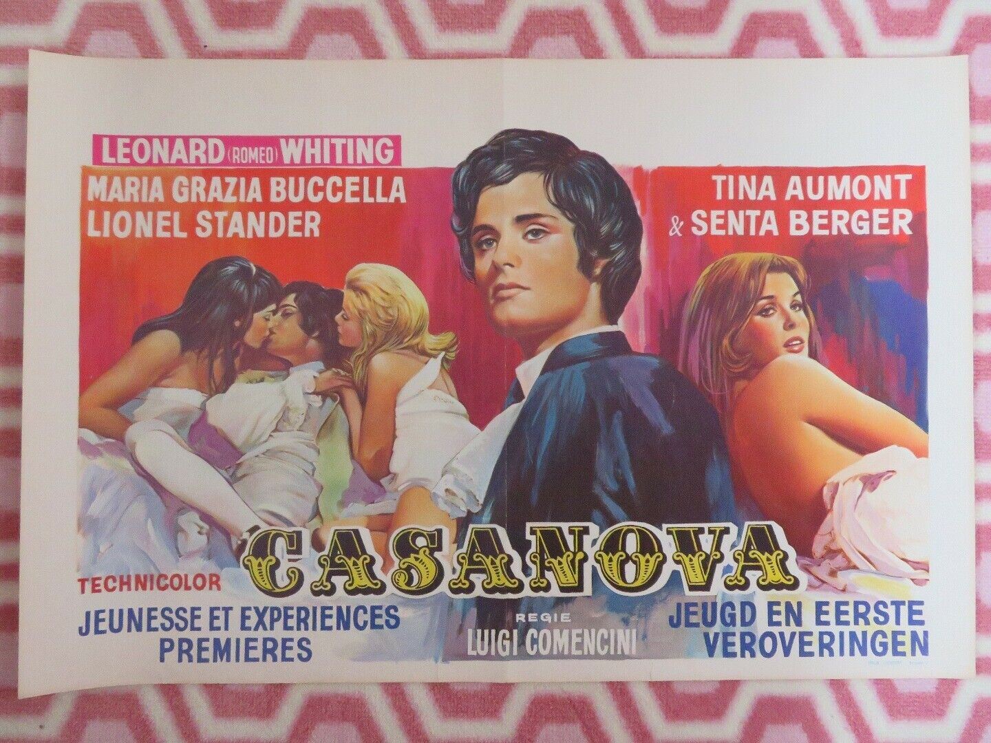 CASANOVA BELGIUM (22"x 14") POSTER ITALIAN FILM LEONARD WHITING TINA AUMONT 1969