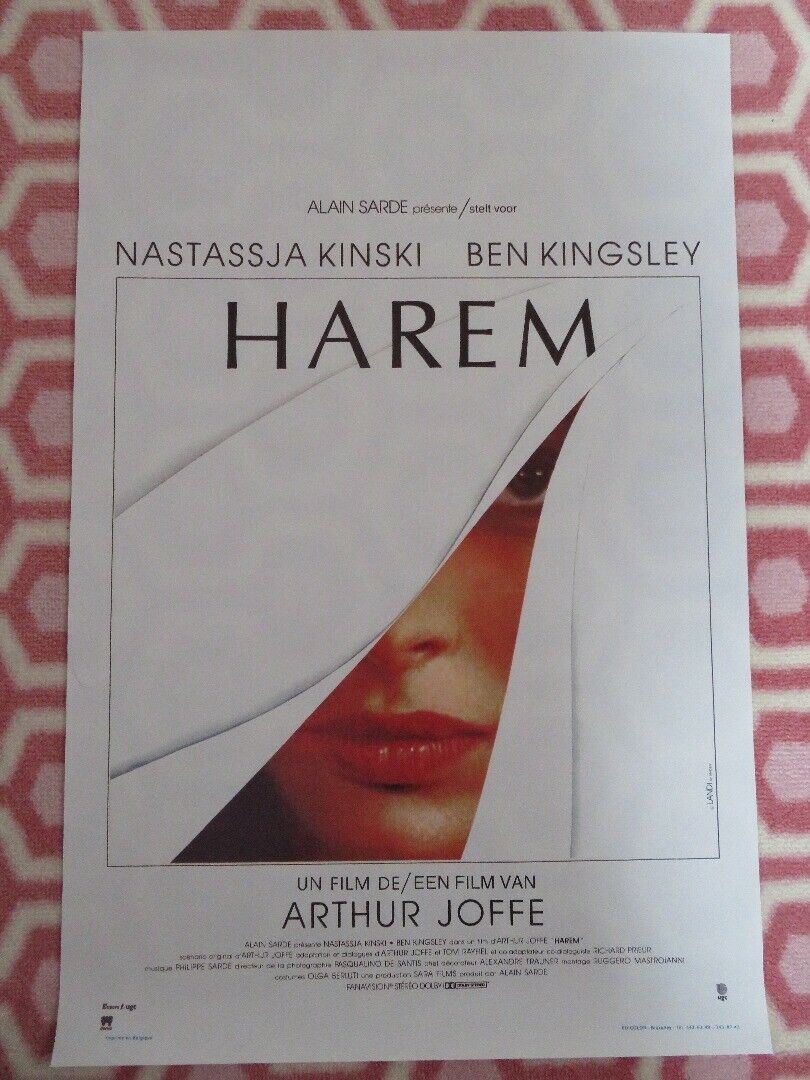 HAREM BELGIUM (22"x 14") POSTER NASTASSJA KINSKI BEN KINGSLEY 1985