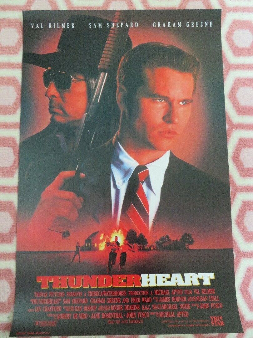 THUNDERHEART BELGIUM (19.5"x 13") POSTER VAL KILMER SAM SHEPARD GRAHAM GREENE