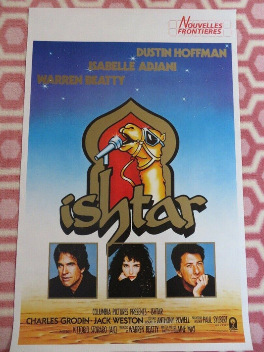 ISHTAR BELGIUM (22.5"x 14.5.") POSTER DUSTIN HOFFMAN ISABELLE ADJANI 1987