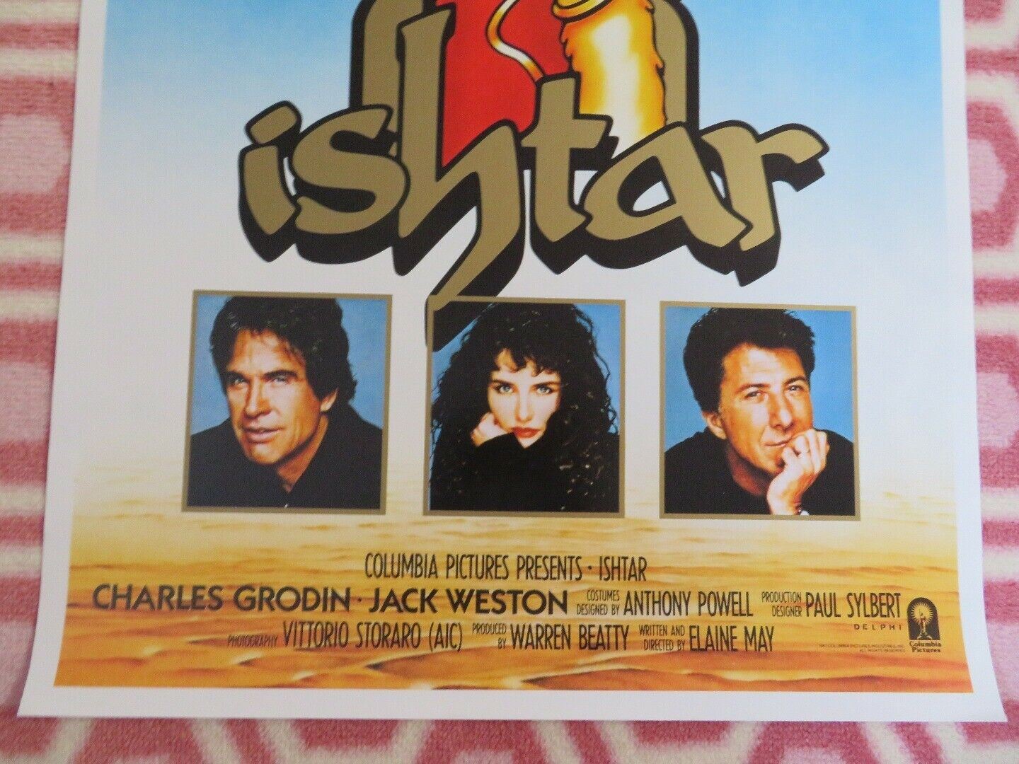 ISHTAR BELGIUM (22.5"x 14.5.") POSTER DUSTIN HOFFMAN ISABELLE ADJANI 1987