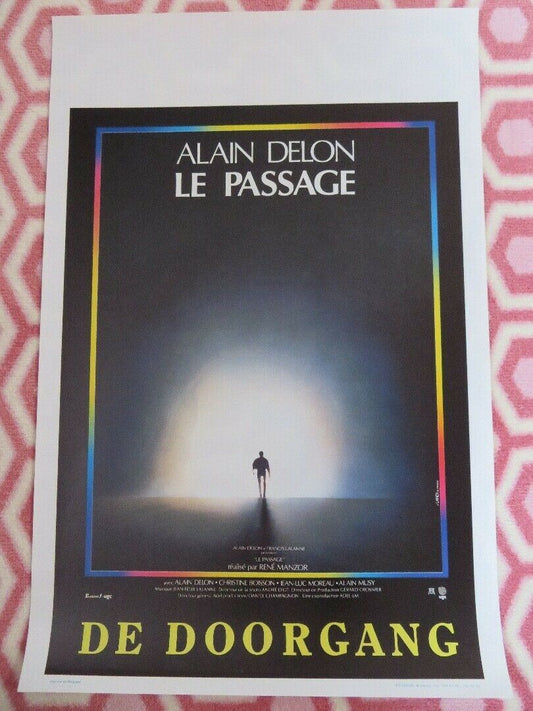 LE PASSAGE BELGIUM (21.5"x 14.5.") POSTER ALAIN DELON CHRISTINE BOISSON 1986