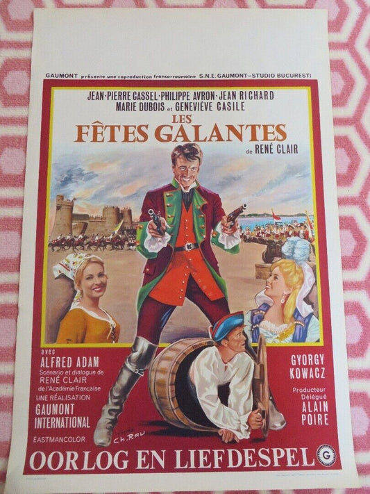 LES FETES GALANTES / THE LACE WARS BELGIUM (22"x 14.5") POSTER JEAN PIERRE 1965