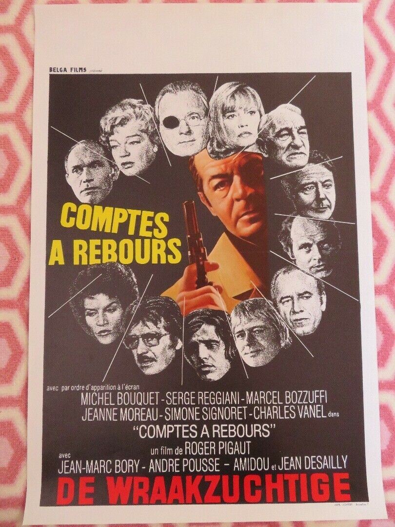 COMPTES A REBOURS / COUNTDOWN BELGIUM (21.5"x 14") POSTER MICHEL BOUQUET 1971