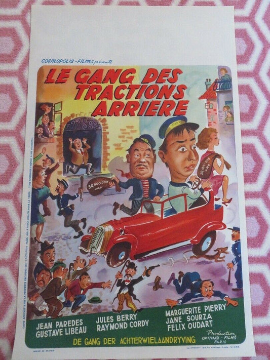 LE GANG DES TRACTIONS ARRIERE BELGIUM (21.5"x 13.5") POSTER JEAN PAREDES 1950