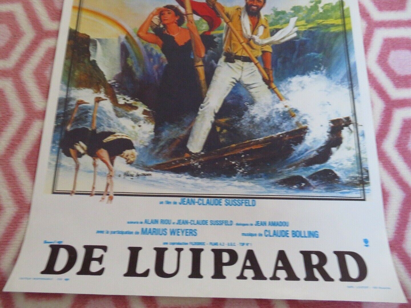 LE LEOPARD BELGIUM (21"x 13.5") POSTER CLAUDE BRASSEUR DOMINIQUE LAVANANT 1984