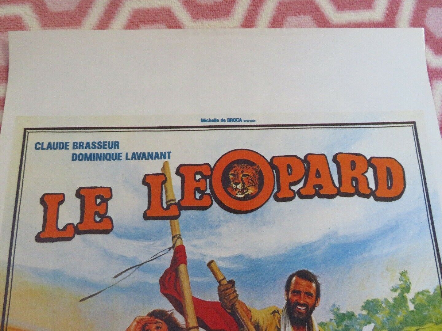 LE LEOPARD BELGIUM (21"x 13.5") POSTER CLAUDE BRASSEUR DOMINIQUE LAVANANT 1984