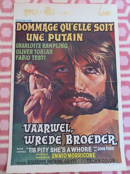 TIS PITY SHE'S A WHORE  BELGIUM (21"x 14") POSTER CHARLOTTE RAMPLING 1971