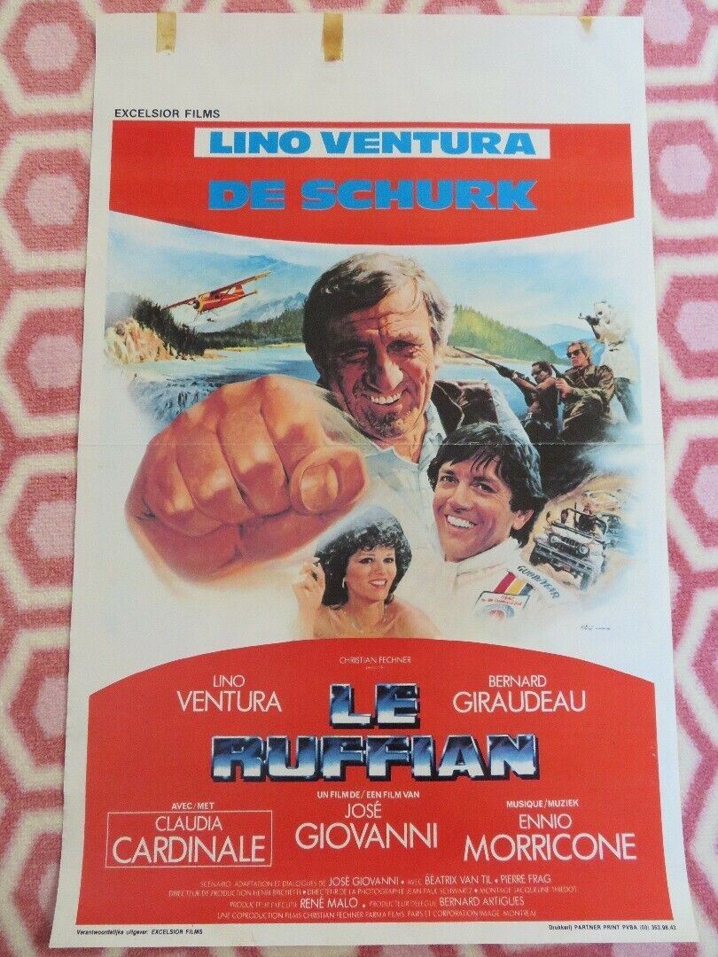 LE RUFFIAN BELGIUM (22"x 14") POSTER LINO VENTURA BERNARD GIRAUDEAU 1983