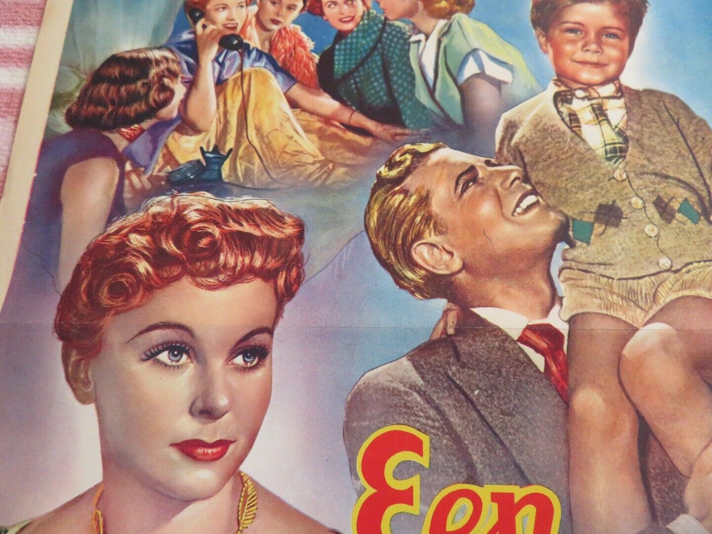 EEN VROUW VOOR PAPA / Vater braucht eine Frau BELGIUM (20"x 14") POSTER 1952