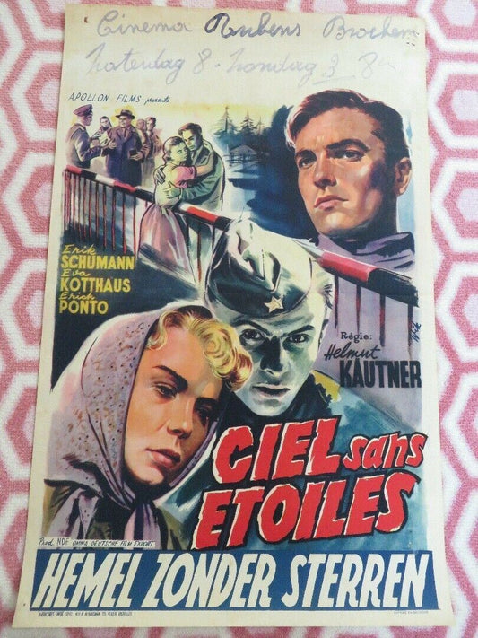 CIEL SAN ETOILES / Sky Without Stars BELGIUM (21.5"x 13.5")POSTER SCHUMANN 1955