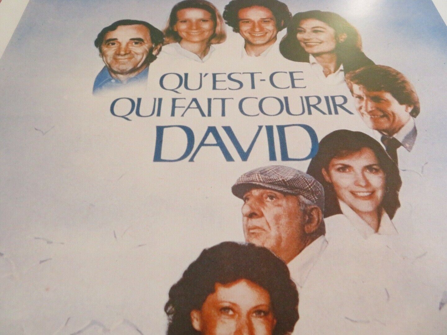 QU'EST-CE QUI FAIT COURIR DAVID BELGIUM (21.5"x 14.5") POSTER C.AZNAVOUR 1982