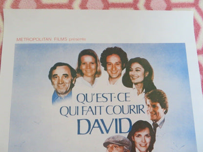 QU'EST-CE QUI FAIT COURIR DAVID BELGIUM (21.5"x 14.5") POSTER C.AZNAVOUR 1982